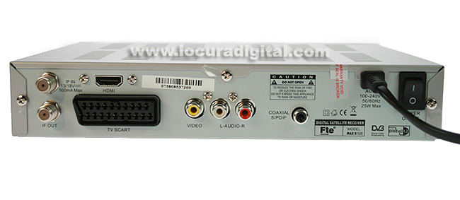 MAXS102E FTE Receptor de satelite para canales libres de altas prestaciones.