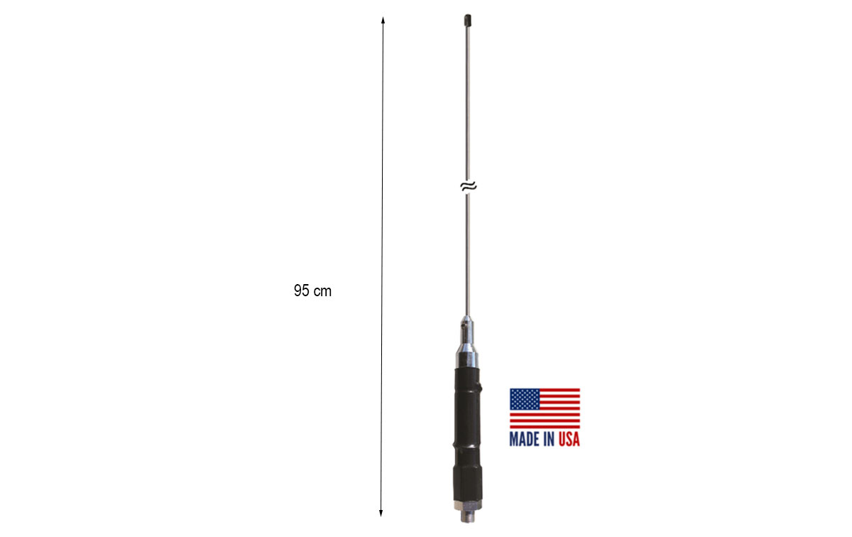 PROCOMM MBL-3B Antena rosca 3/8 vehiculo radiante CB27 Longitud 95 cm