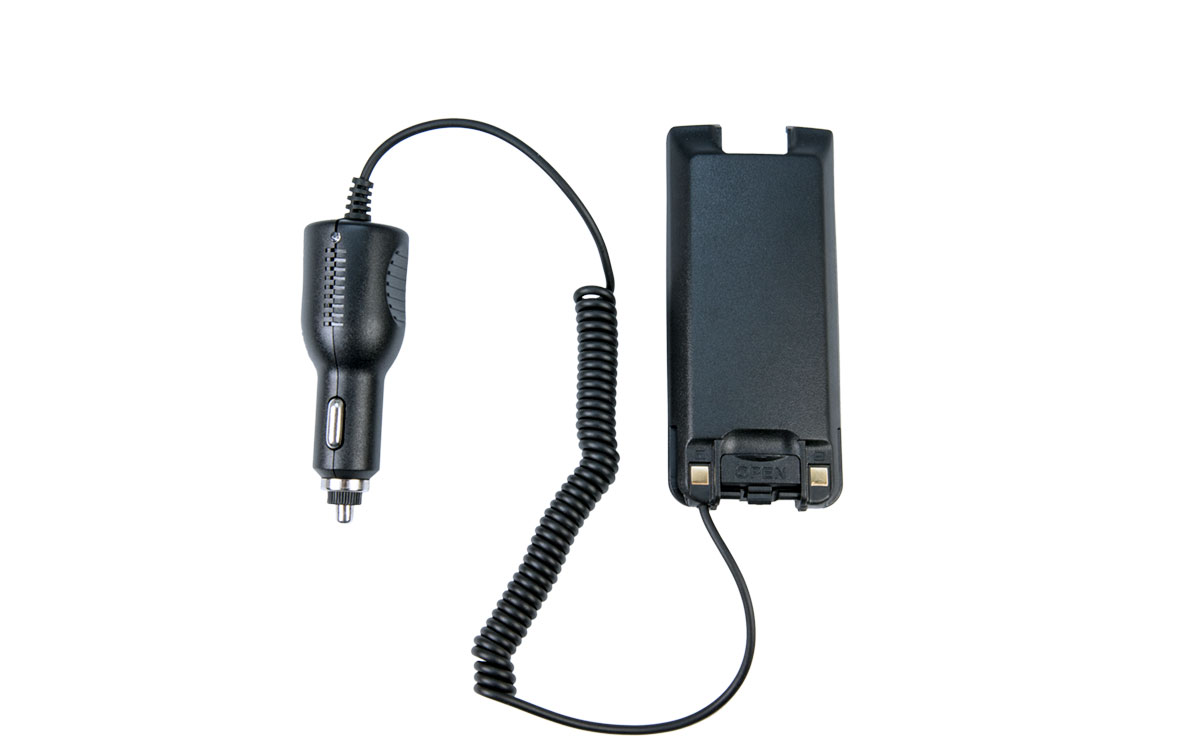 MD ELIM2017 ELIMINADOR BATERIA TYT MD 2017 con conector de mechero 12v, permite quitar la bateria y coenctar directamente el walkie a una toma de mechero