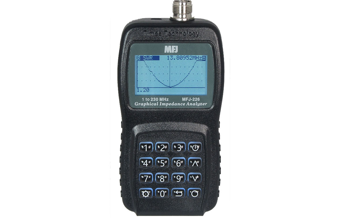 mfj-226 analizador antena1-230 mhz expert times graphic
