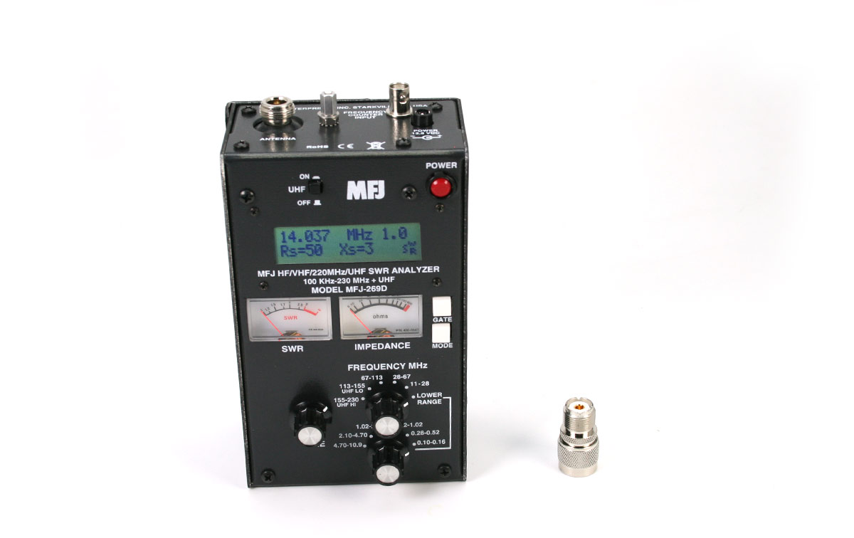 MFJ 269D HF / VHF / UHF antenna analyzer 0.280-230 Mhz 415-470 Mhz