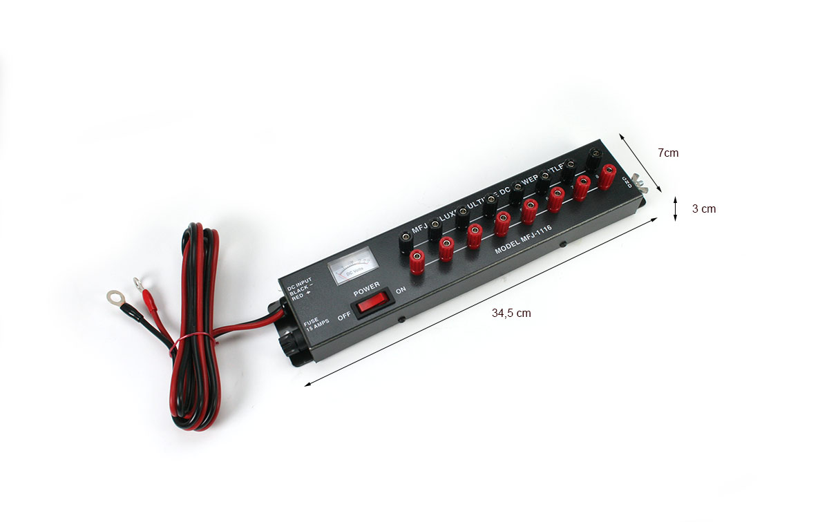 MFJ-1116 Regleta 8 conexión alimentación multiple con instrumento 