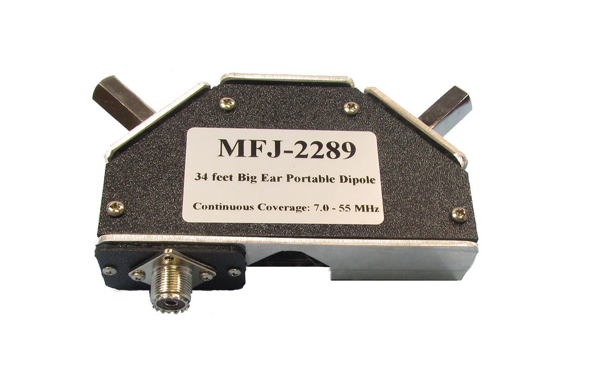 MFJ-2289 MFJ Dipolo portable ajustable para cubrir de 7.0 a 55 MHz. El MFJ-2289 es verdaderamente una antena de 