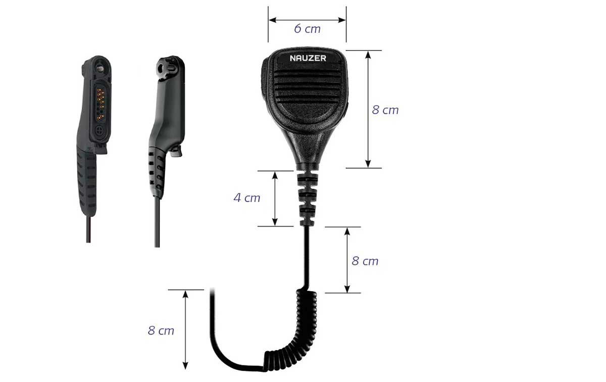 NAUZER MIA-120 R7 Micro-altavoz PTT para MOTOROLA Serie R7