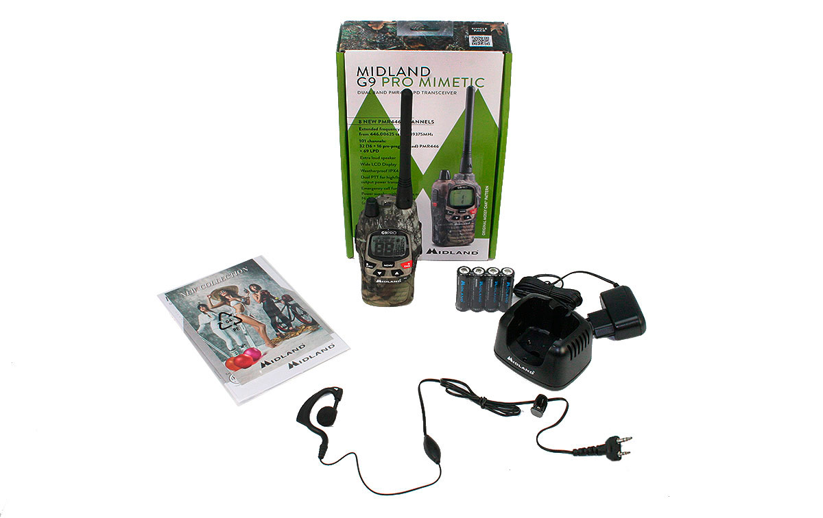 G9-PRO-MIMETIC- KIT1 walkie uso libre PMR 446   Pinganillo PIN19S