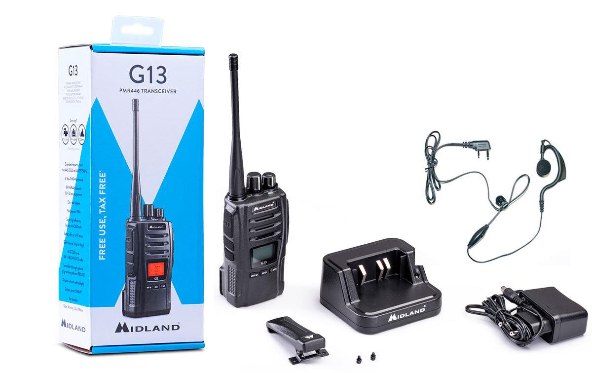 MIDLAND G13 Walkie talkie PMR446 (uso libre) 16 canales.