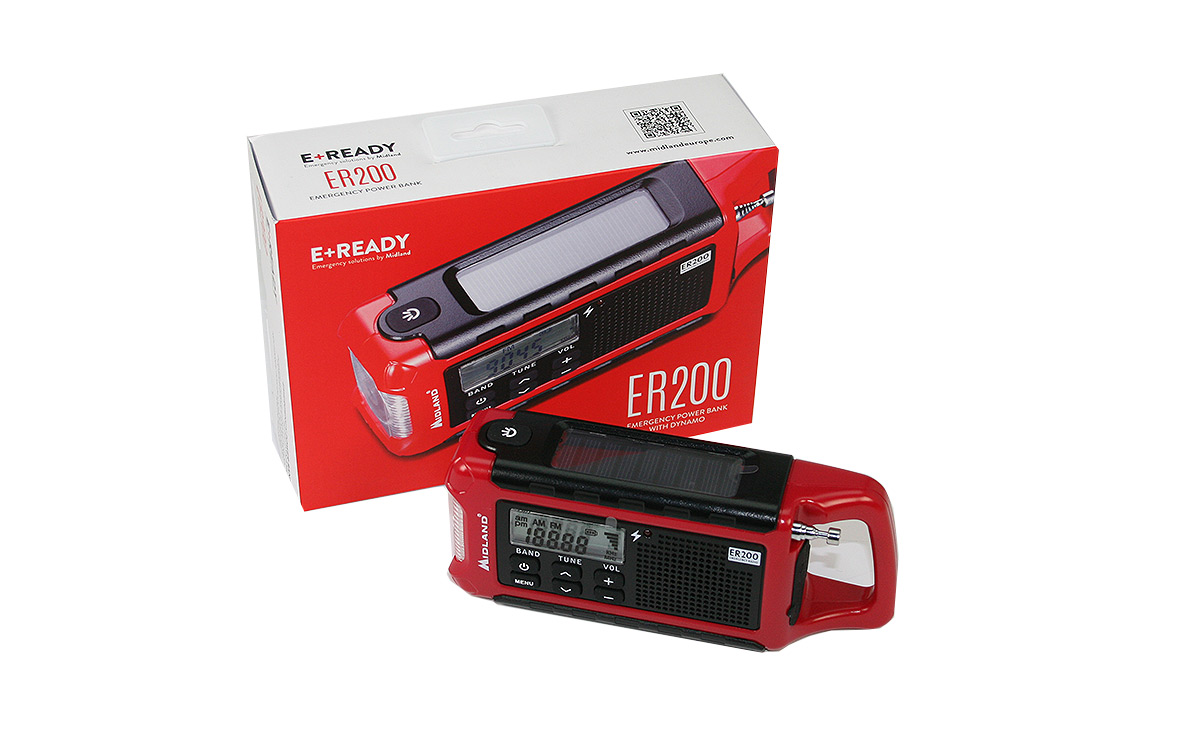 midland ek-200 kit emergencia multiuso radio ,linterna, bateria