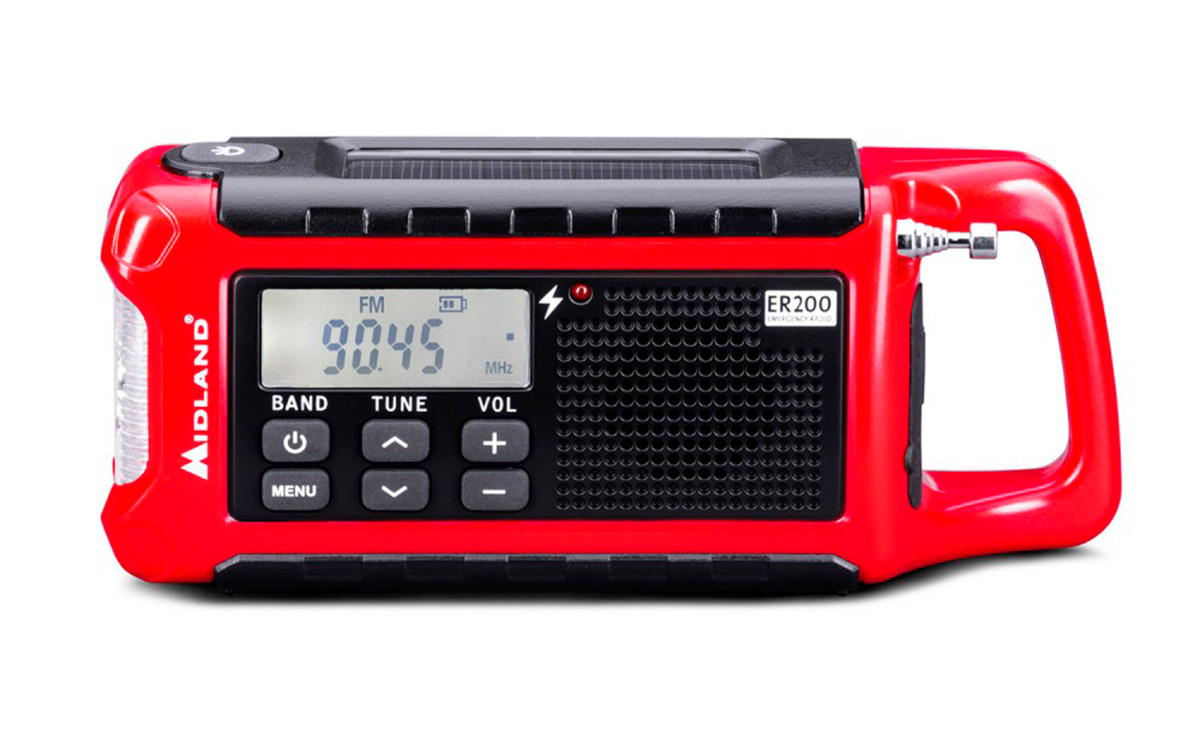 MIDLAND EK-200 Kit Emergencia Multiuso Radio ,Linterna, Bateria