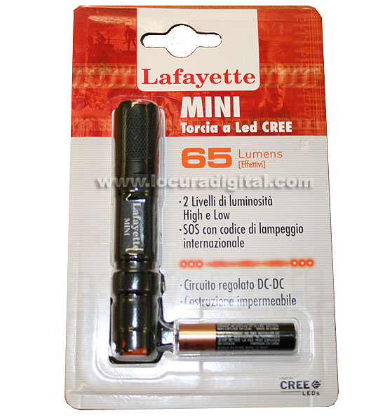 LAFAYETTE TRMINI CREE LED mini flashlight high power, 65 lumens