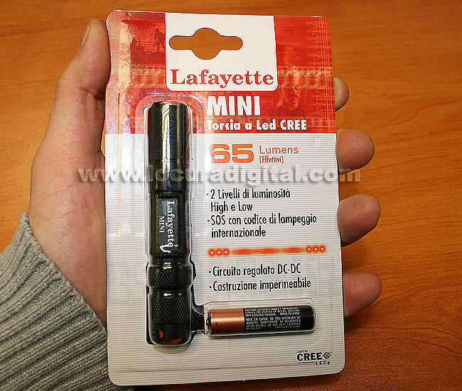 LAFAYETTE TRMINI CREE LED mini flashlight high power, 65 lumens