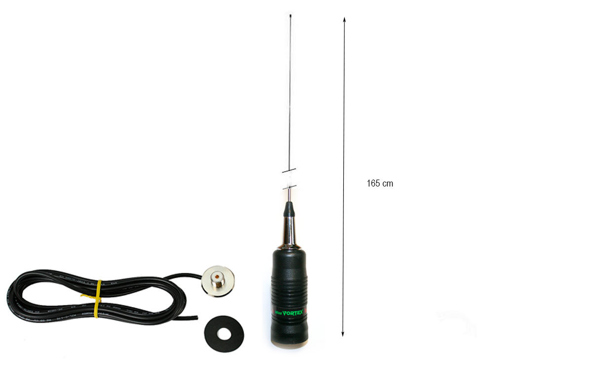 Si buscas una antena equilibrada, con una longitud ideal para CB 27 Mhz y con un gran rendimiento y calidad. La LEMM MINI VORTEX