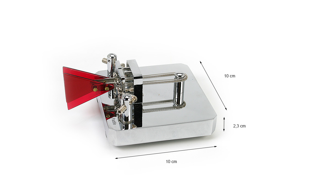 MFJ564 Llave tipo Paddle paleta telegráfica MFJ manipulador de MORSE cromado 