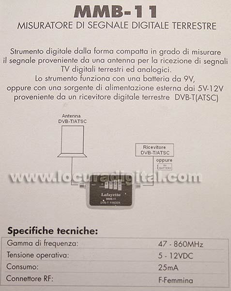 LAFAYETTE MMB11 Meter num?que terrestre Freeview