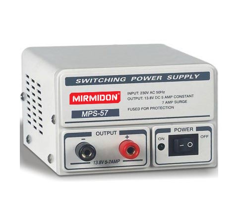 mirmidon mps-57 switching power supply. 13,8 volts. 5 / 7 amps.