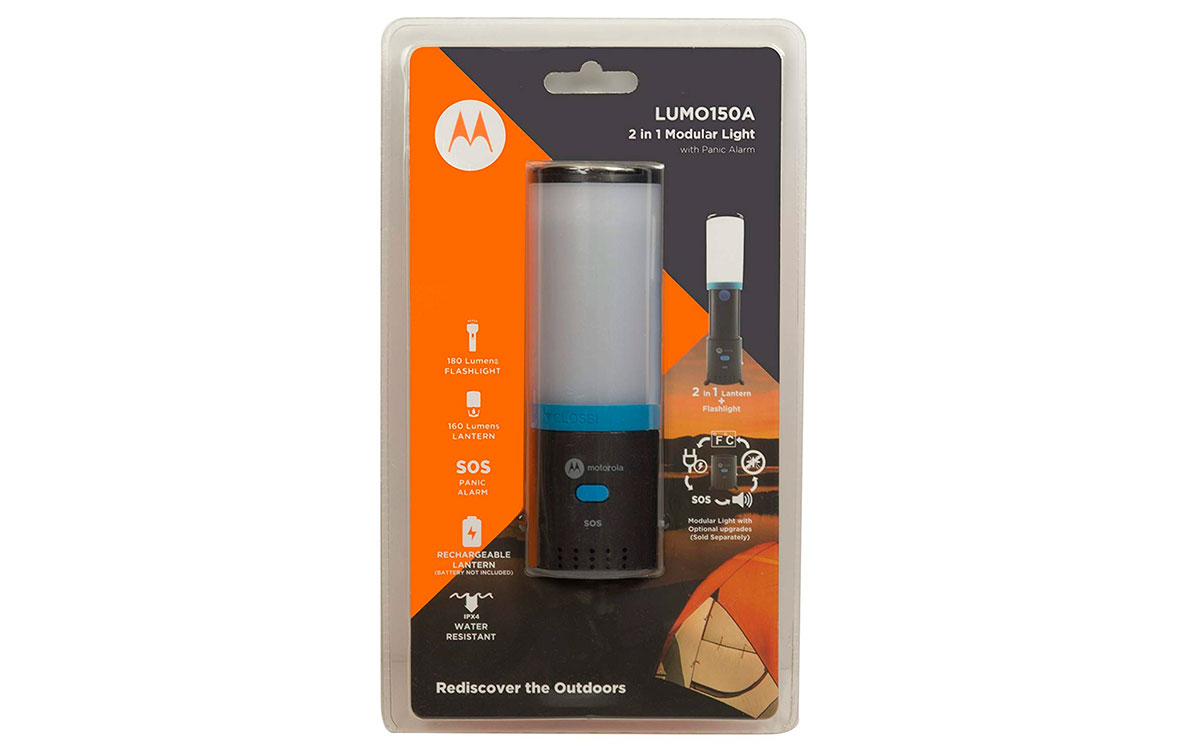 motorola msla-150 linterna 180 lumens tipo farola con alarma, linterna de 180 l&uacute;menes, foco de 160 l&uacute;menes 