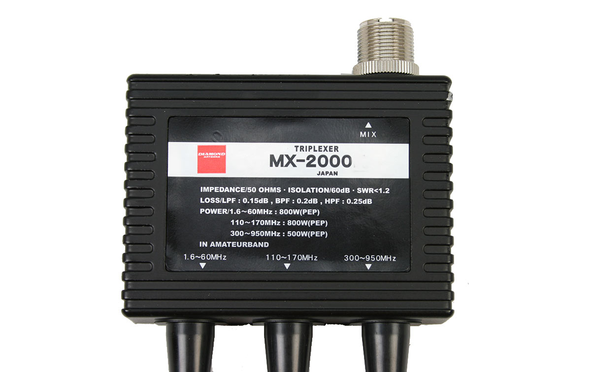 mx2000 diamond original japon. triplexor 1,6- 60 mhz,110-170 mhz,300-950 mhz.