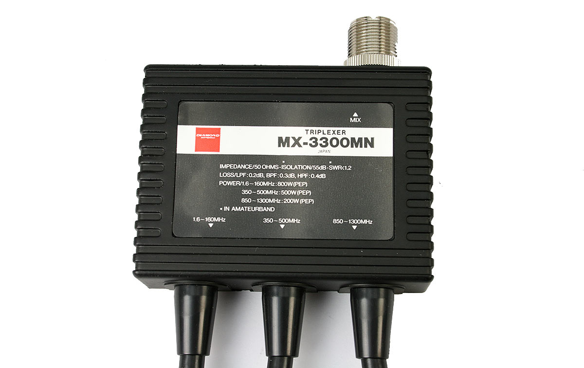DIAMOND MX-3300MN Triplexor 3 salida1,6 - 160 /350 - 500/ 850-1300 Mhz