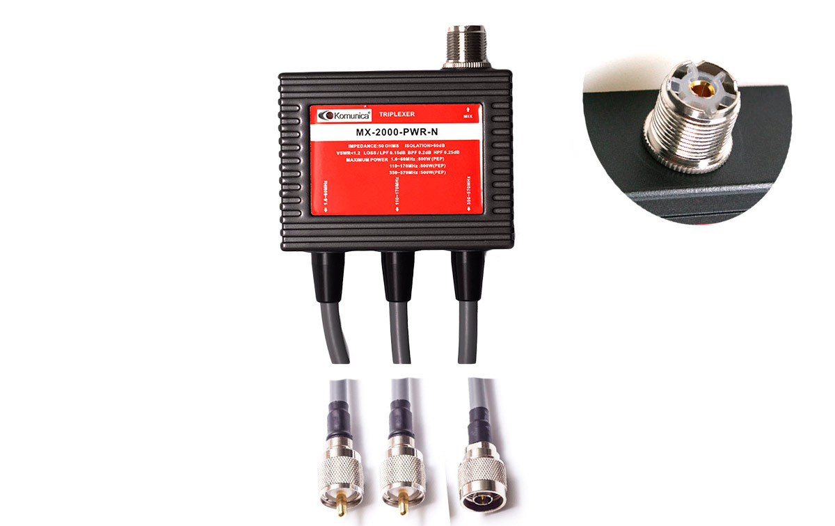 Un Solo Cable: A diferencia de los duplexores, que operan en dos bandas de frecuencia, el triplexor opera en tres bandas de frecuencia. Esto permite la transmisión y recepción en múltiples bandas sin necesidad de cambiar cables o antenas.
