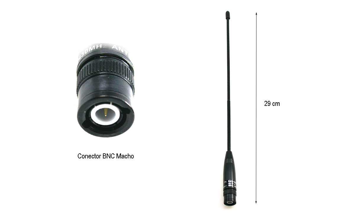 NAGOYA NA-702 BNC Antena doble banda VHF-UHF 144/430 Mhz.BNC, 29 cm