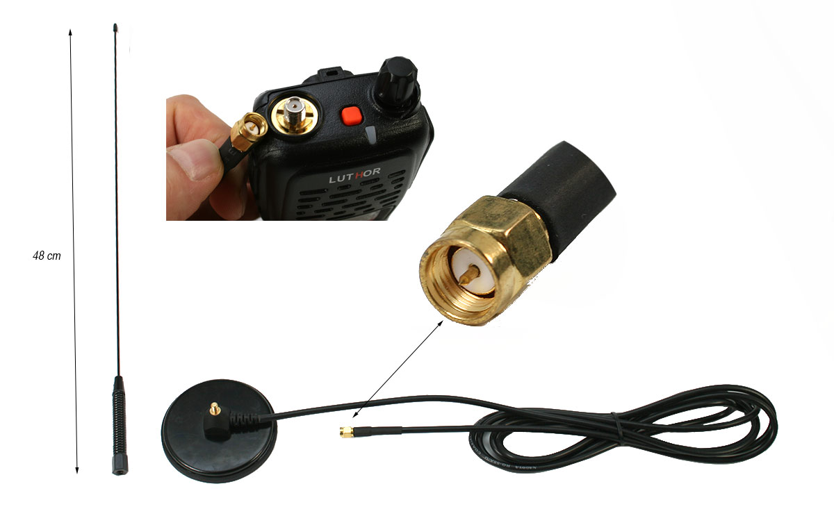 Bingfu Antena De Escáner De Policía De 20-1300 MHz HF VHF