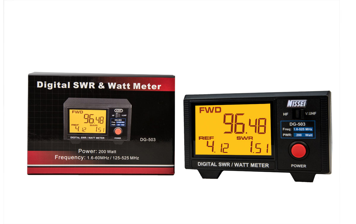 El DG-503 funciona en bandas de 1,6 a 60 MHz y de 125 a 525MHz,
