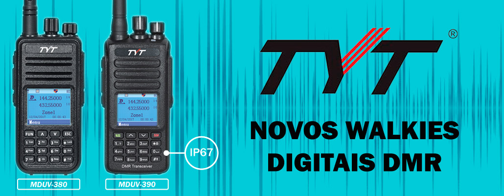 NOVOS WALKIES DIGITAIS TYT