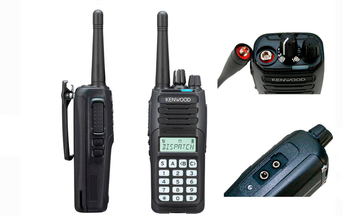kenwood nx1300de walkie con pantalla analógico dmr uhf 400-470 mhz 