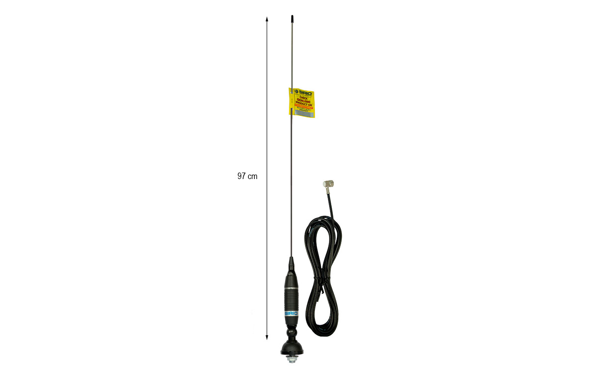 ANTENA EMISORA SIRIO OMEGA 27 MOVIL CB/27 MHZ + CONECTOR PL