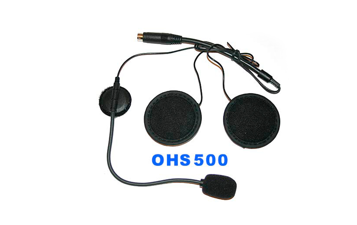 vOHS 500 Open-Ear Helmet Headset Speaker Microphone