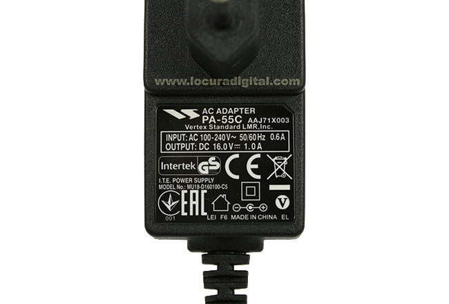 pa55c yaesu vertex alimentador para el cargador cd58