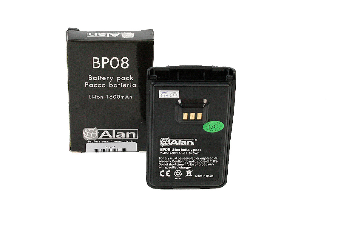 pb08 midland batería original midland-alan bp-08 ion-litio 7,4v capacidad 1600 mah para los alan hp-108 y hp-408
