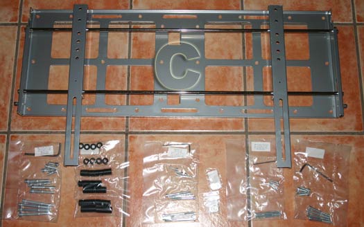 PF1 plata. Capacidad de peso: 80kg. Soporte de pared para pantallas de plasma de 37" a 55"