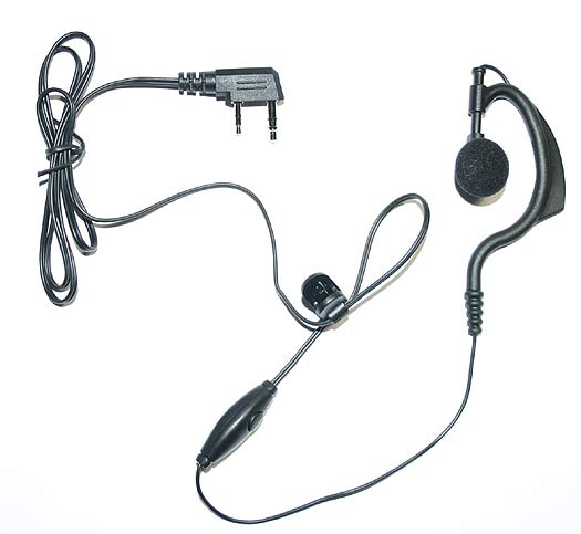 micro-auricular con pulsador ptt. su forma permite adaptarlo a la oreja con enorme seguridad, lo cual asegura su fijación y dificulta que pueda caerse con el movimiento.