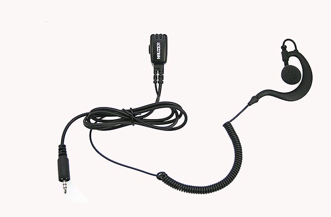 NAUZER PIN29PKT Micro Auricular orejera, cable rizado negro alta gama para KENWOOD PKT23