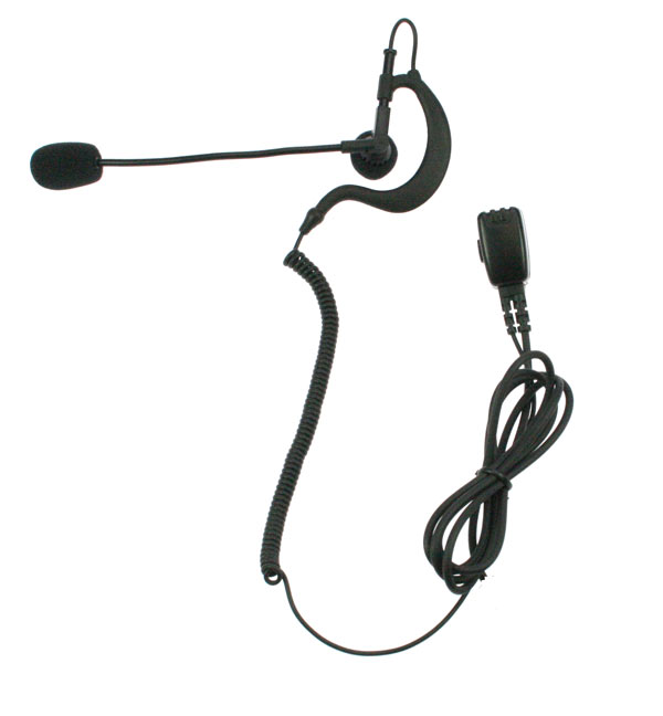 Nauzer PIN-49-Y. High quality earphone with flexible microphone arm and PTT. For YAESU VERTEX handhelds