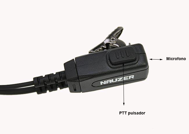 pin77k nauzer micro auricular orejera cerrada, cable recto, kenwood, luthor, etc...
