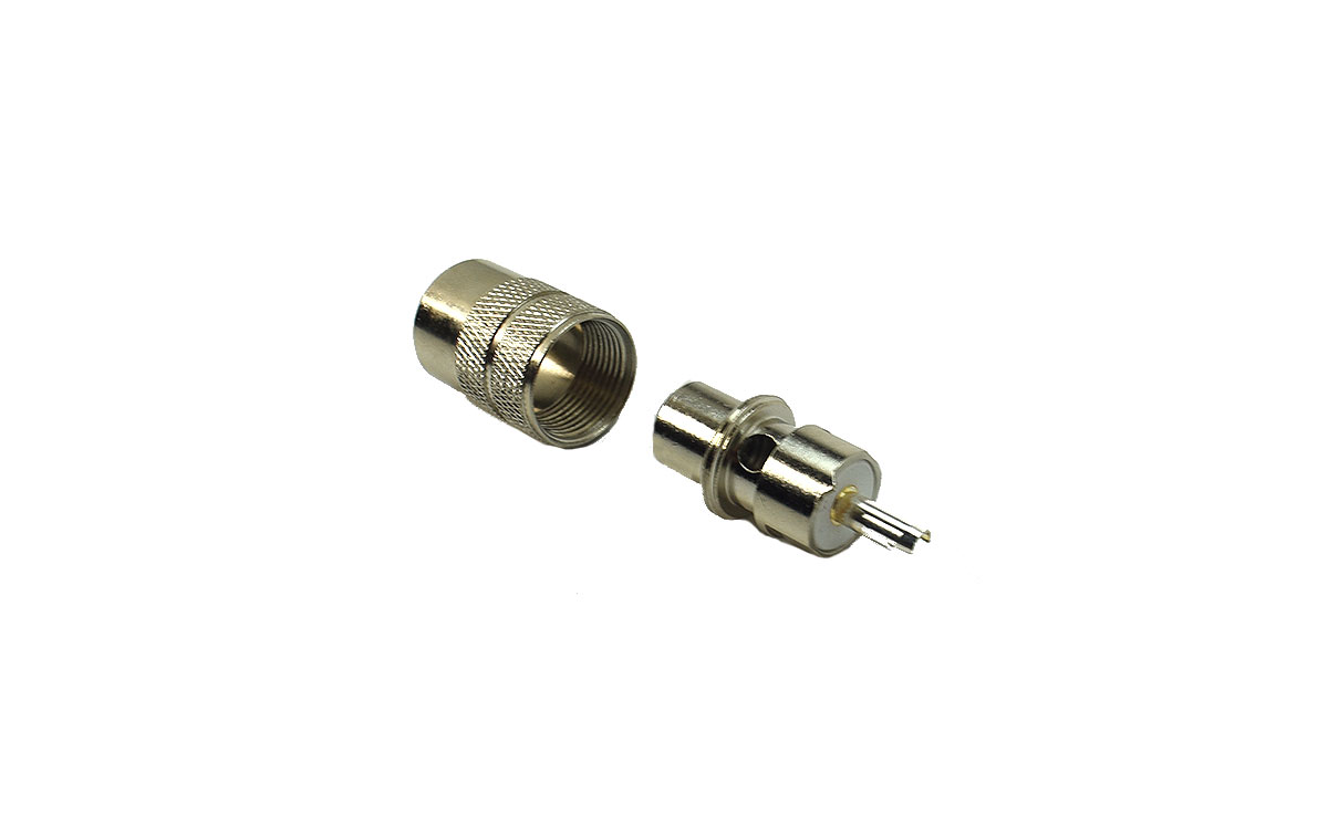 PL259LONG Conector PL-259 Macho para cable RG-58. Cuerpo largo