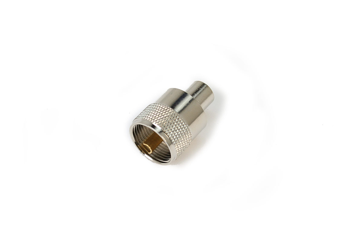 PL259-SHORT-GOLD Conector PL MACHO Corto baño de ORO aislante TEFLON