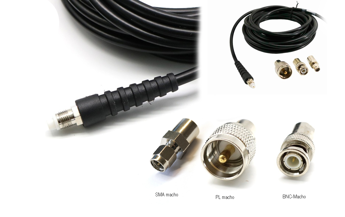 Conectores multiples: PL, SMA y BNC