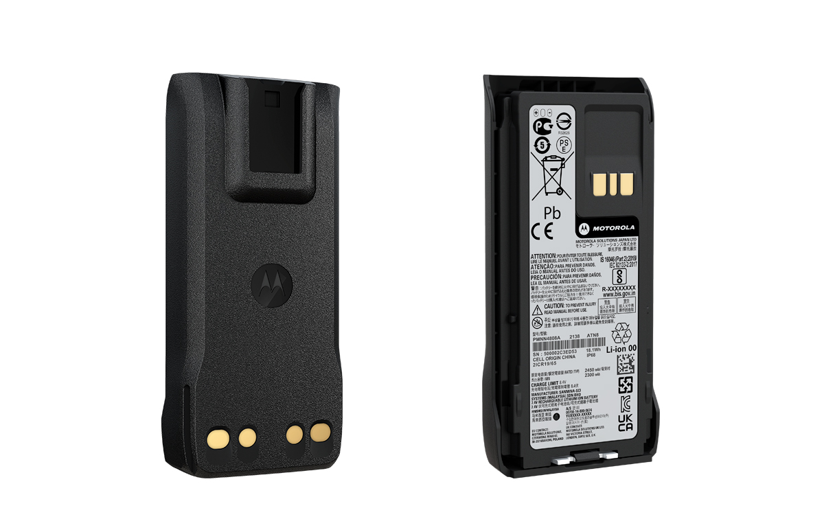 MOTOROLA PMNN4810 Batería Impres Li-Ion 3200 mAh walkies R7, Esta batería de iones de litio tiene clasificación IP68 y tiene una capacidad de 3200 mAh. (Sólo para terminales R7 con certificación UL/TIA4950)