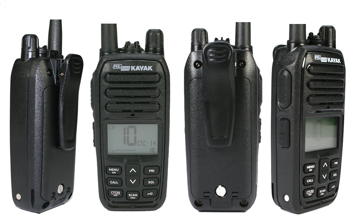 Robustez y Durabilidad: El POLMAR KAYAK Walkie está diseñado para ser robusto y resistente, lo que lo hace adecuado para entornos profesionales donde se requiere un equipo duradero. 