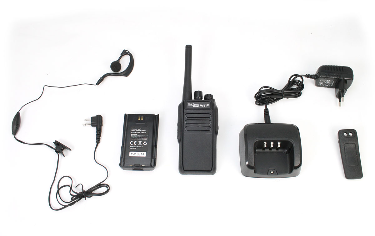 POLMARWET-II-V77 Walkie talkie uso libre PMR-446 sumergible IP67