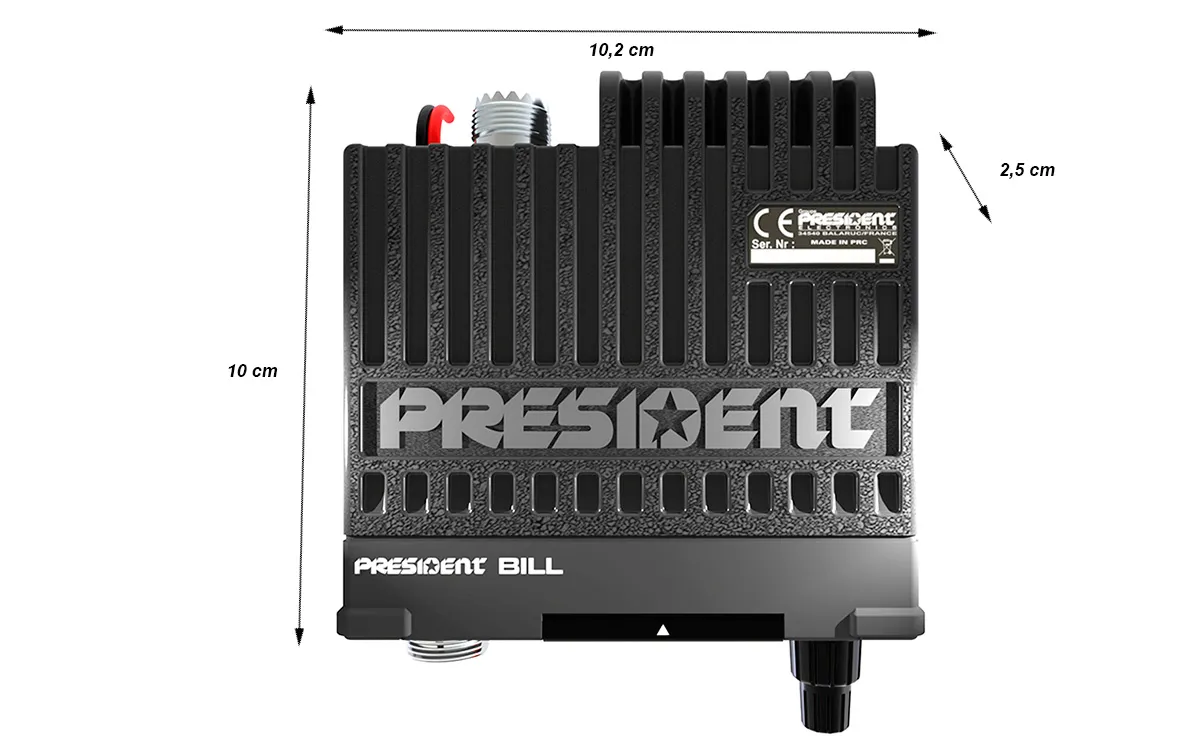 President Mini Clips President BILL-II-+ MINI CB 40 AM/FM Station + President Channels