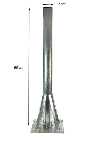 PS70-850 Support pour parabole de 90 cm. Pose au sol, 70 mm. diam?e