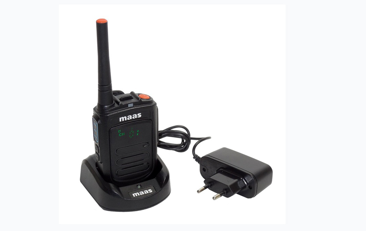 maas pt 120 walkie profesional de uso libre, sin licencia pmr 446