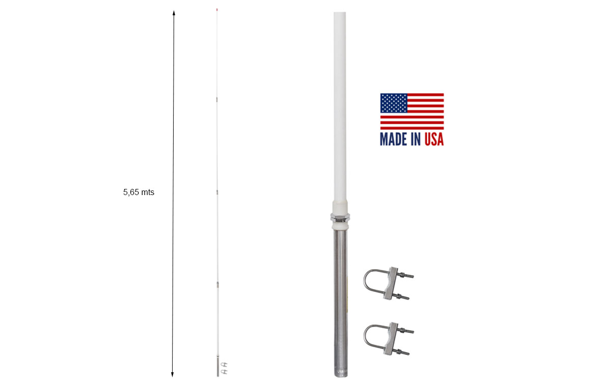 PROCOMM PT-99 Antena de base fibra CB 27 Mhz. 5,65 metros