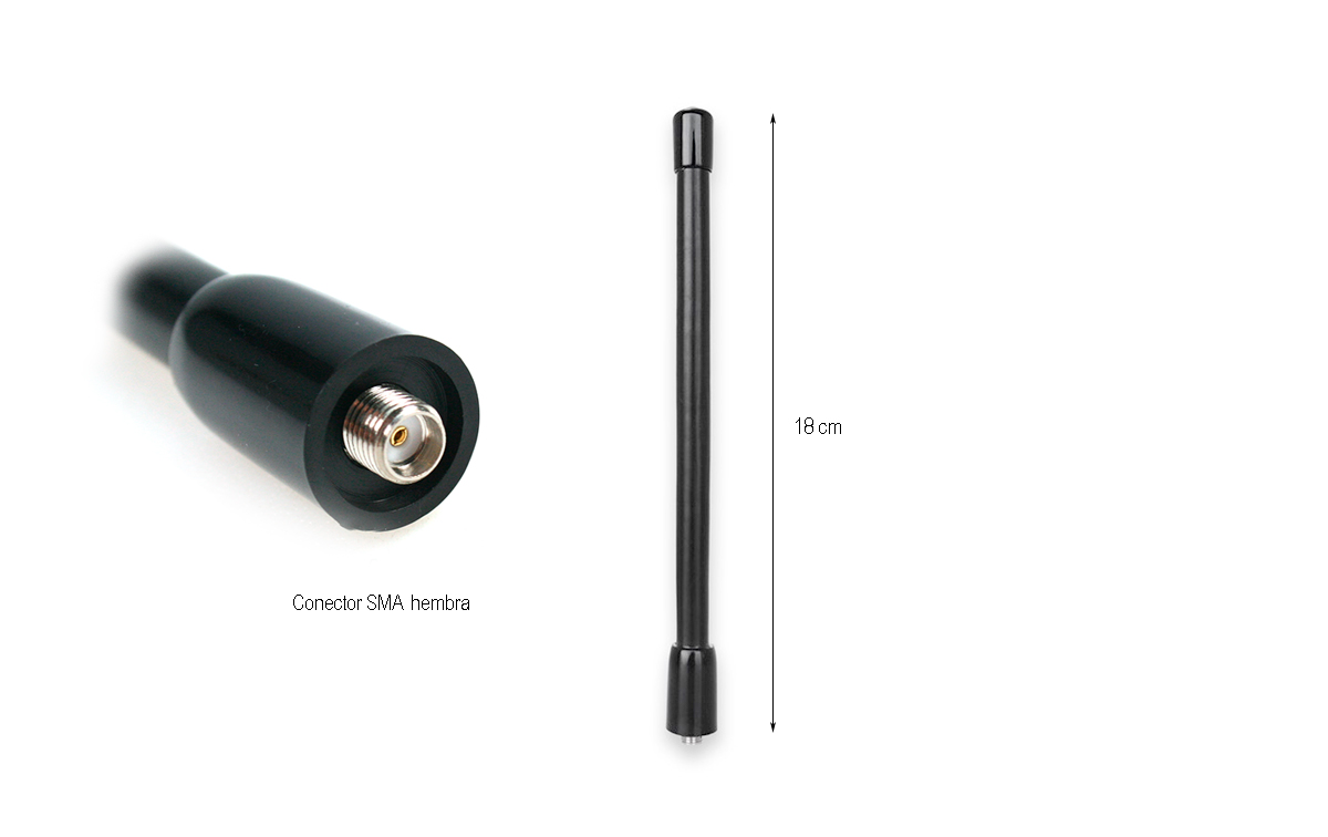 KOMUNICA PWR-1-80-SMAF Antena walkie (66-88MHz) SMA hembra