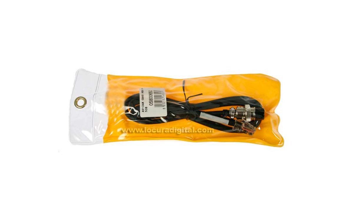 AV24k cable conexión kenwood tipo redondo 8 pins para microfono av-508 y av908 