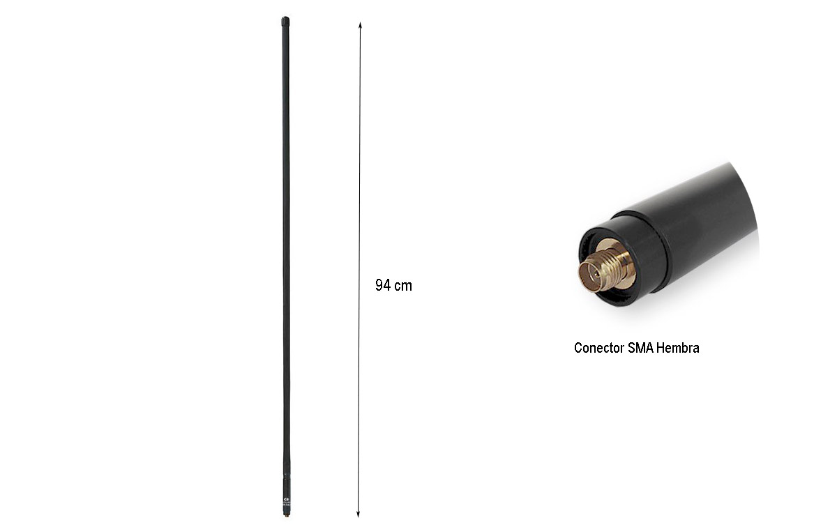 tipo de antena: esta antena es una antena plegable, lo que significa que se puede ajustar y plegar para facilitar su transporte y almacenamiento. esta característica es especialmente útil en situaciones tácticas y portátiles.