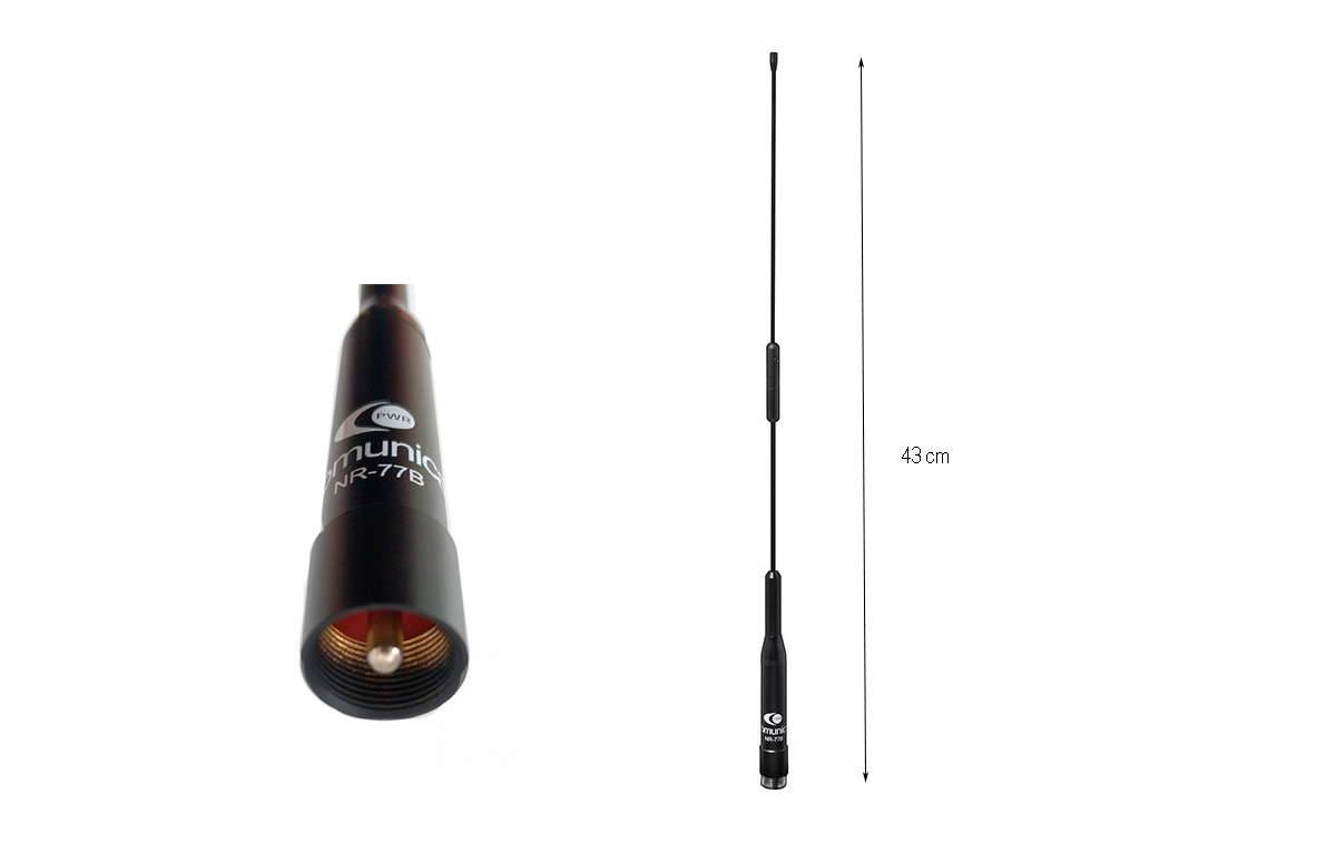 Komunica PWR-NR-77B Antena Bibanda VHF/UHF144/430 Mhz Longitud 43 cm